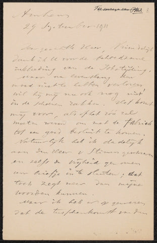 Letter to Pieter Haverkorn van Rijsewijk, Theo Colenbrander, 1851 - 1915 Canvas Print