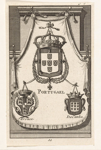 Arms of the plenipotentiaries of Portugal at the peace negotiations in Utrecht (no. 11), 1712-1713, anonymous, 1713 Canvas Print