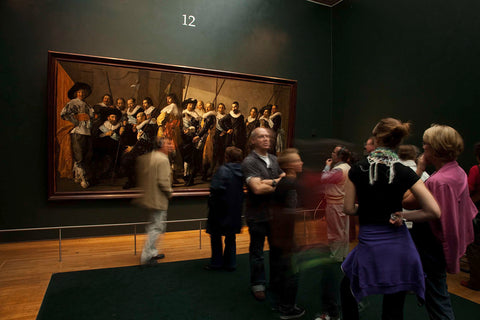 Visitors standing in front of The Skinny Company, 2009 Canvas Print