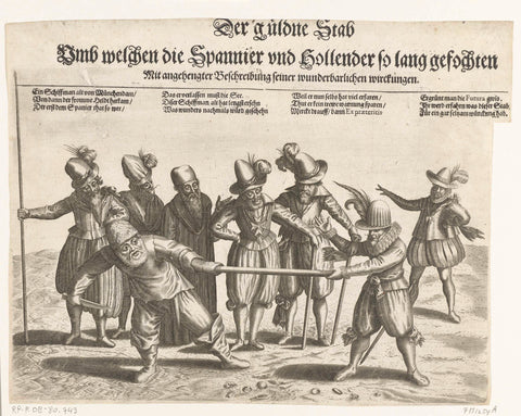 The Battle for the Golden Stick, 1608, anonymous, 1609 Canvas Print