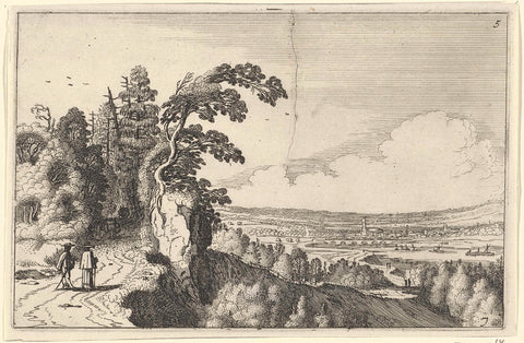 View of a valley, Jan van de Velde (II), 1616 Canvas Print