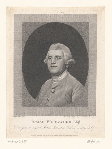 Portrait of Josiah Wedgwood, George Townley Stubbs, 1795 Canvas Print