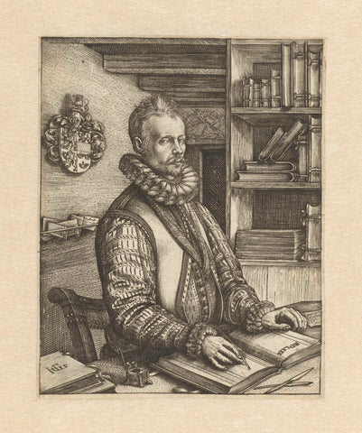 Portrait of Abraham Gorlaeus, Hendrick Goltzius, 1580 Canvas Print