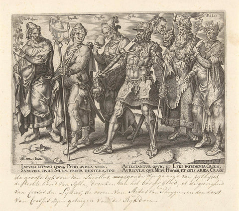 Famous and notorious rich people, Philips Galle, 1563 Canvas Print