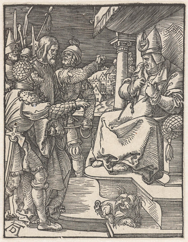 Christ before Caiaphas, Albrecht Dürer, 1508 - 1509 Canvas Print