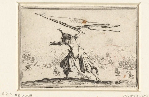 Vaandeldrager, Jacques Callot, 1621 Canvas Print