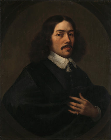 Portrait of a Man, thought to be Bartholomeus Vermuyden (1616/17-1650), Dirck Craey, 1650 Canvas Print