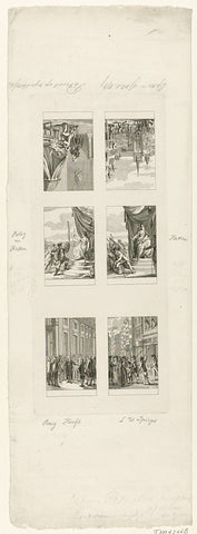 Six events from 1786-1787, anonymous, 1787 Canvas Print