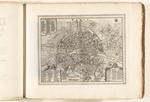 Map of Paris, c. 1702, anonymous, 1702 - 1703 Canvas Print