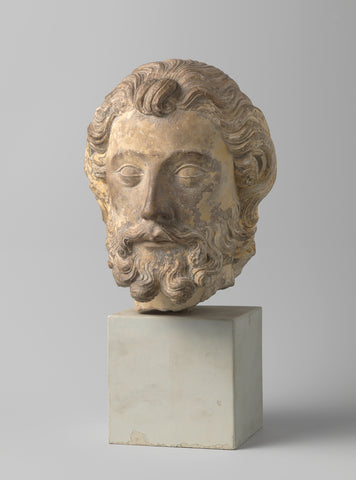 Head of an Apostle, , 1300 - 1350 Canvas Print