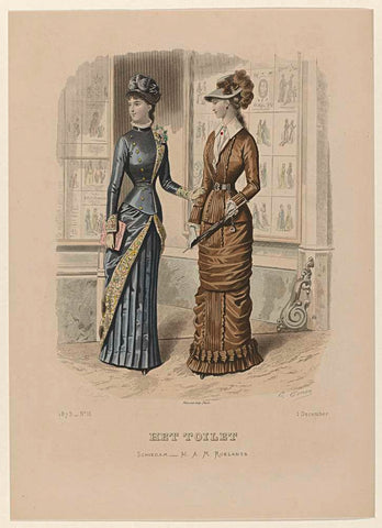 Shopping, E. Cheffer, 1879 Canvas Print