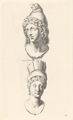 Portraits of Paris and Cybele, Michel Natalis, 1640 Canvas Print