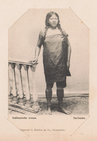 Portrait of Surinamese woman, C. Kersten & Co., anonymous, 1900 - 1910 Canvas Print