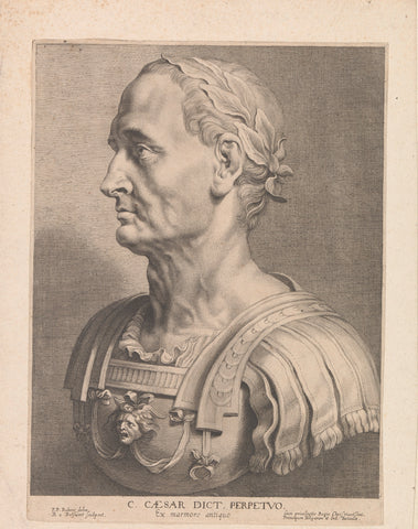 Bust of Julius Caesar, Boetius Adamsz. Bolswert, 1590 – 1633 Canvas Print