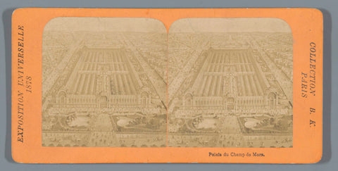 Photo Reproduction of a design of the Palais du Champ de Mars during the 1878 World's Fair, Adolphe Block, 1878 Canvas Print