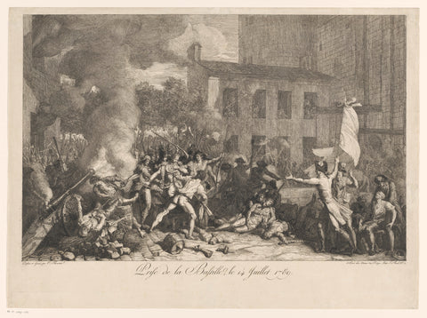 Storming of the Bastille, 14 July 1789, Charles Thévenin, 1789 - 1838 Canvas Print