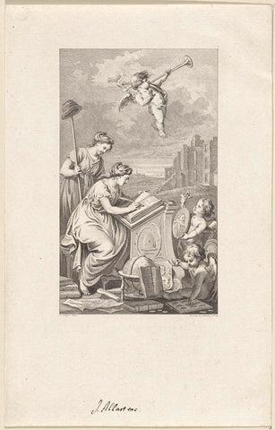 History writes history, Reinier Vinkeles (I), 1785 Canvas Print