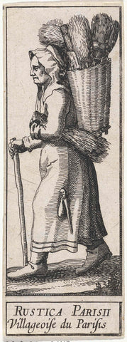 Farmer's wife from Paris, Claes Jansz. Visscher (II), 1618 Canvas Print