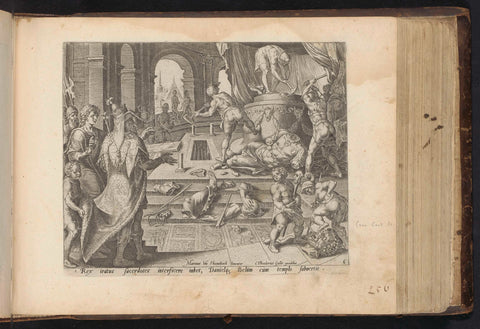 King Cyrus has the statue of Bel smashed to pieces, Philips Galle, 1646 Canvas Print