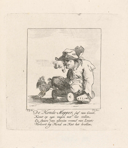 Crippled beggar, Pieter Langendijk (II), c. 1770 Canvas Print