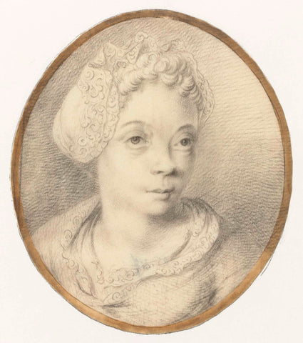 Portrait of Anna de Hooghe, Ludolf Bakhuysen, 1680 - 1690 Canvas Print