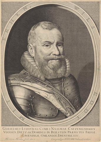 Portrait of William Louis, Count of Nassau-Dillenburg, Hendrick Hondius (I), 1627 Canvas Print