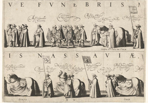 Funeral procession of Prince Maurits (plate 3), 1625, Jan van de Velde (II), 1626 Canvas Print