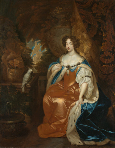 Portrait of Mary Stuart (1662-95), Wife of Prince William III, Caspar Netscher, c. 1683 Canvas Print