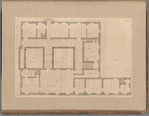 Plan of the first floor of the Palazzo della Meridiana in Genoa, Nicolaes Ryckmans, 1622 Canvas Print