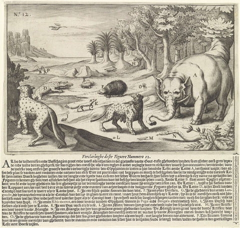 Native wild and dangerous animals, Johann Theodor de Bry, 1602 Canvas Print