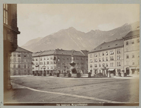 Zicht over Margarethenplatz, Innsbruck, anonymous, c. 1893 - c. 1903 Canvas Print