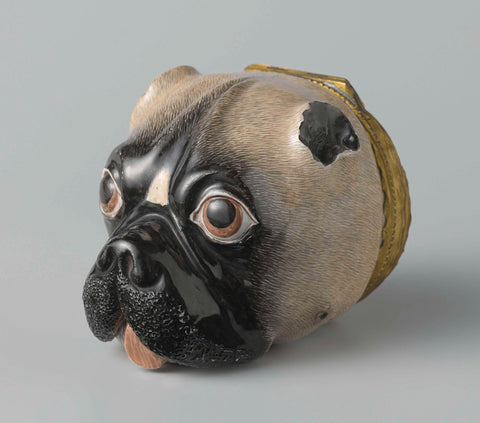 Snuffbox in the shape of a pug’s head, Meissener Porzellan Manufaktur, c. 1740 - c. 1750 Canvas Print