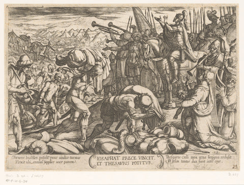 Josaphat thanks God for his victory, Antonio Tempesta, 1613 Canvas Print