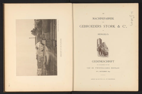 De machinefabriek van Gebroeders Stork & Co., in Hengelo memoir on the occasion of the twenty-fifth anniversary on 4 September 1893., Mouton & Co., 1894 Canvas Print