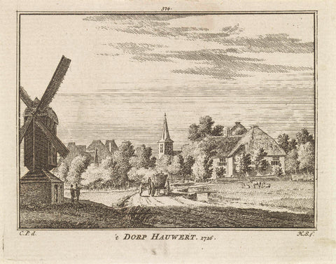 View of Hauwert, Hendrik Spilman, 1752 Canvas Print