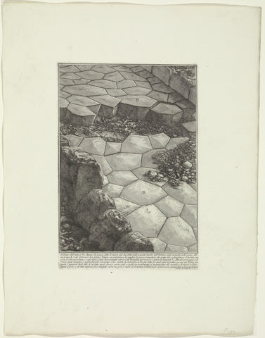 Pavement of the Via Appia Antica, Giovanni Battista Piranesi, c. 1756 - c. 1757 Canvas Print