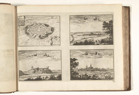 Views of Arlon, Damvillers, Montmédy and Thionville, 1726, Laurens Scherm, 1726 Canvas Print