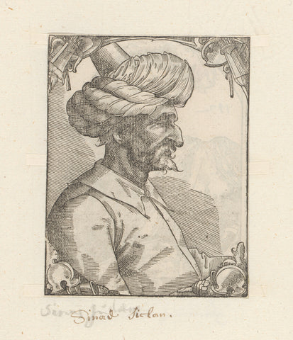 Portrait of Koca Sinan Pasha, anonymous, 1549 - 1575 Canvas Print