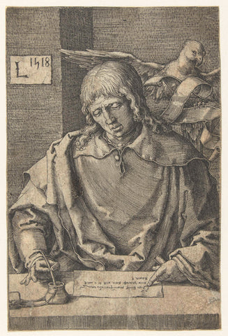 The Evangelist Johannes, Lucas of Leyden, 1518 Canvas Print