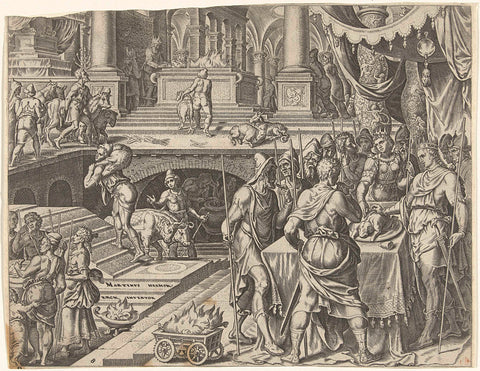 King Josiah Celebrating Passover, Philip Galle, c. 1569 Canvas Print