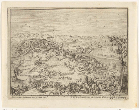 Siege and capture of Namur by the French, 1692, anonymous, 1695 Canvas Print