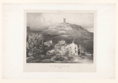 View of the tower of Mont-Perrou in the Auvergne, Paul Huet, 1831 Canvas Print