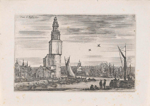 View of Amsterdam, Stefano della Bella, 1647 Canvas Print