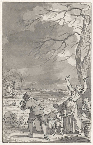 Flooding of the Rijndijk in Gelderland, 1770, Jacobus Buys, 1787 - 1789 Canvas Print