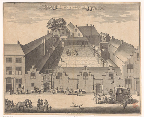 View of the Burgerweeshuis in The Hague., anonymous, 1730 - 1736 Canvas Print