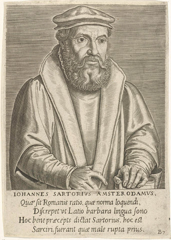 Portrait of Johannes Sartorius, Philips Galle, 1572 Canvas Print