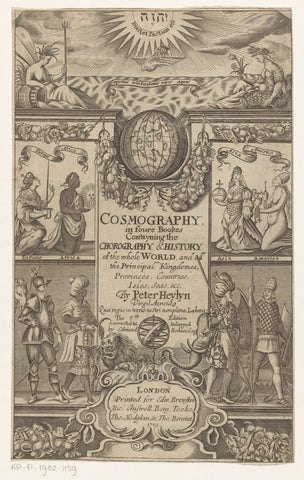 Personifications of the four continents, anonymous, Robert Vaughan, 1703 Canvas Print