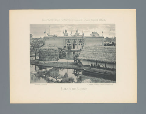 View of the pavilion of Congo during the World Exhibition of 1894 in Antwerp, Charles Bernhoeft, c. 1894 Canvas Print