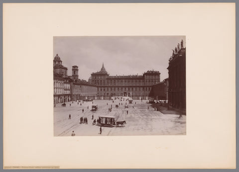 View of the Palazzo Reale in Turin, Italy, Giacomo Brogi (possibly), 1864 - 1881 Canvas Print