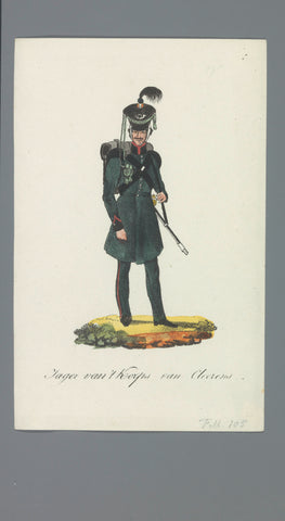 Hunter of the Corps of Cleerens, Albertus Verhoesen (attributed to), 1835 - 1850 Canvas Print